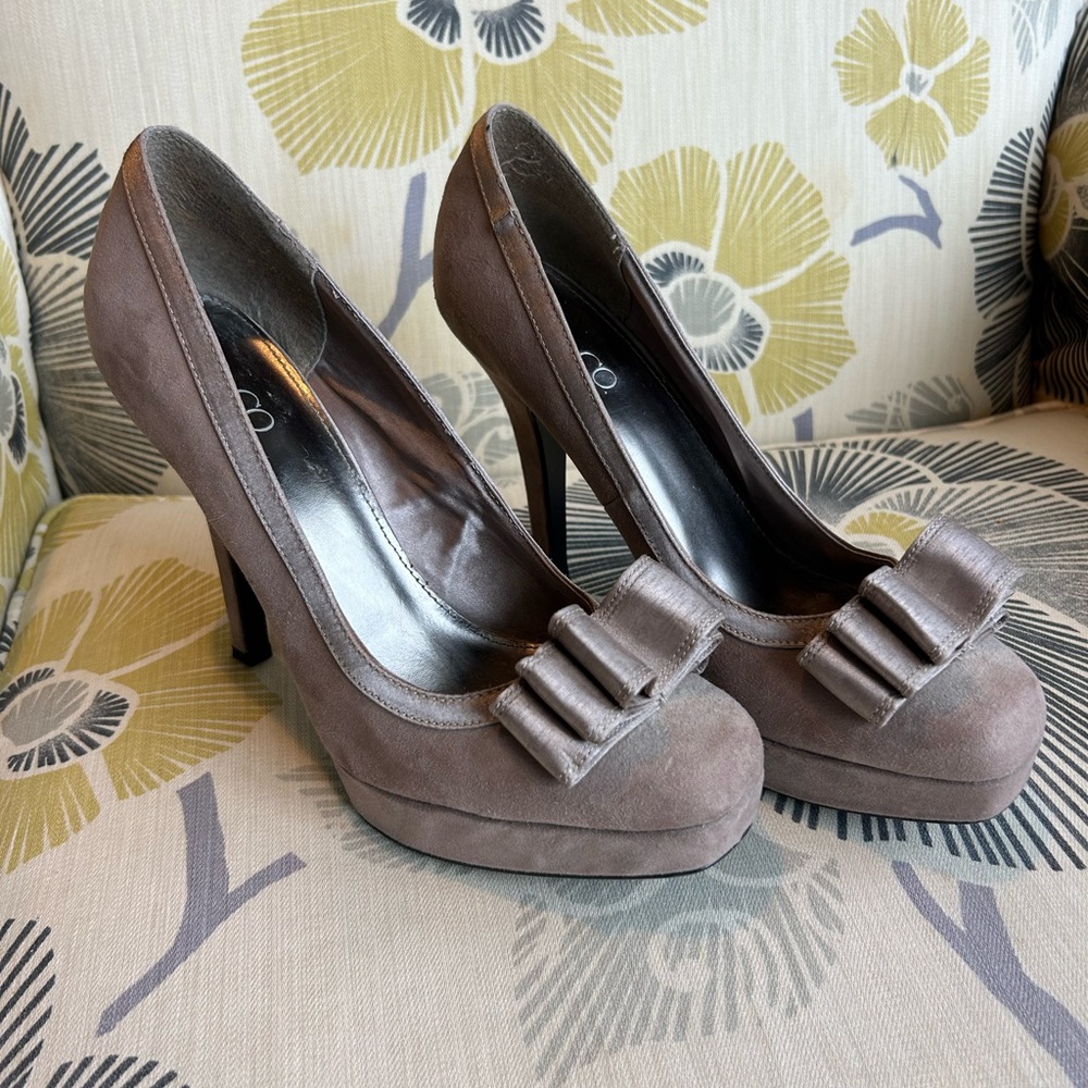 Nine & CO Brown Stiletto Heels with Loafer Detail